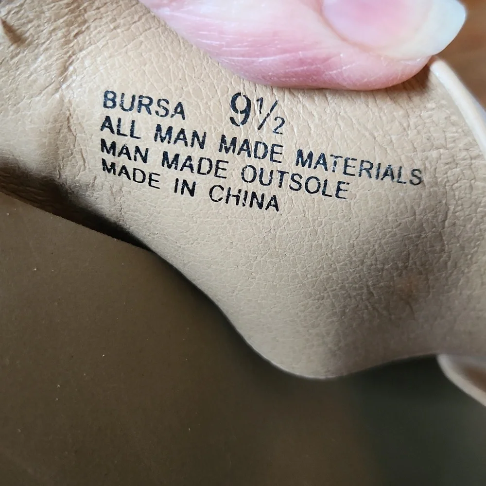 Yellow Box‎ Bursa Sandals 9.5 Platform Wedges Wide Strappy Tan Cork